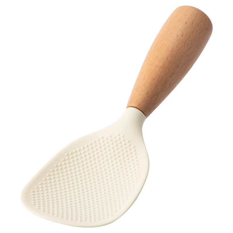 Utensílios de cozinha de silicone com cabo de madeira