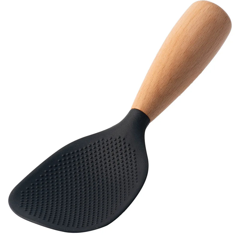 Utensílios de cozinha de silicone com cabo de madeira